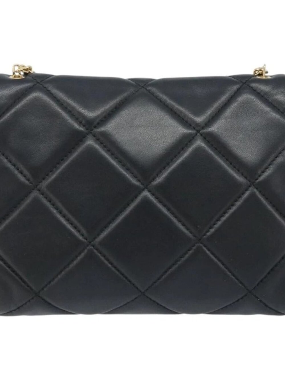 Salvatore Ferragamo Vala Chain Shoulder Bag Leather Black Gold Auth ARZ421A - Picture 3 of 16